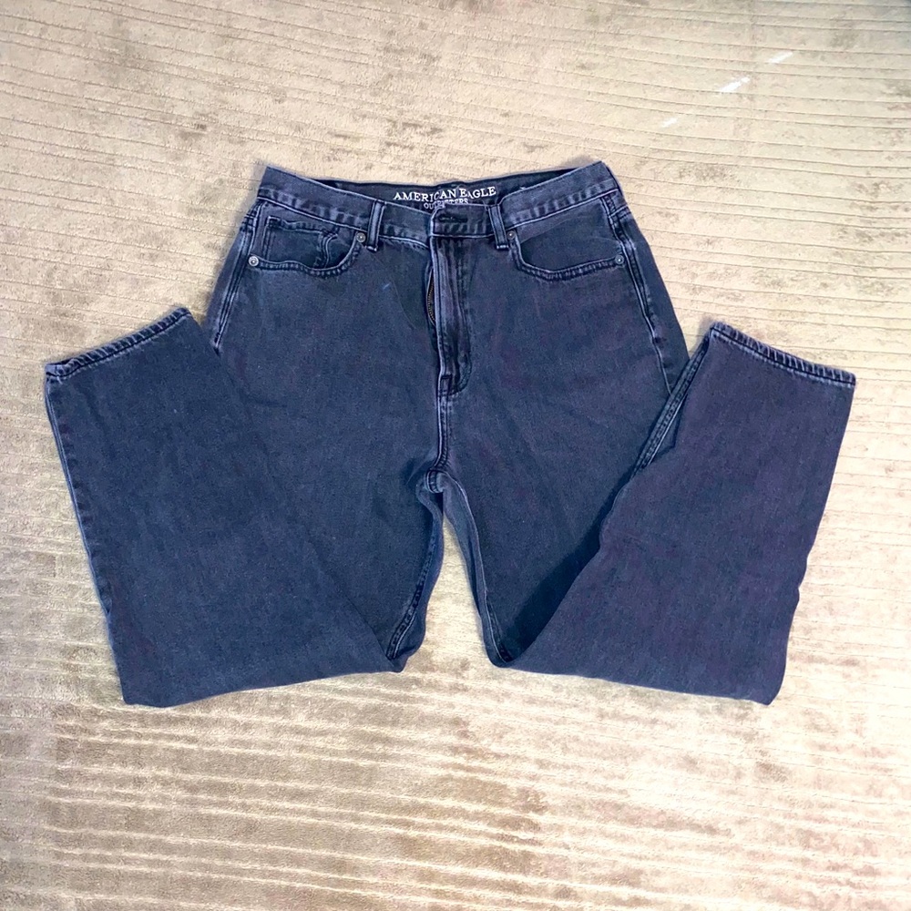 American Eagle black mom jeans (12 regular)